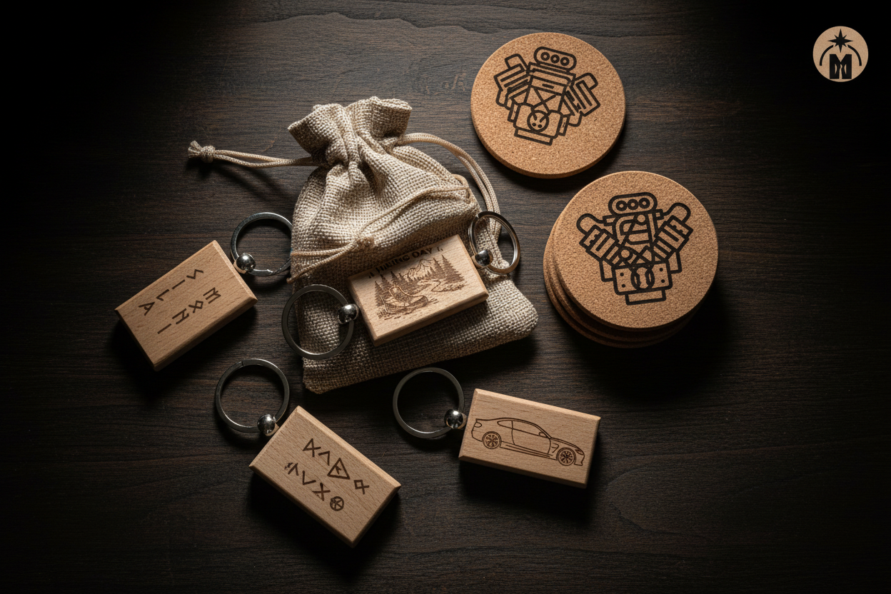10 Unique Handmade Gifts for Him Under €30 — Laser Engraved Wood & Cork from EU